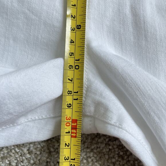 Frame Le High Flare Jeans Womens Size 33 White Denim Stretch Flared Leg Pants - Picture 14 of 16